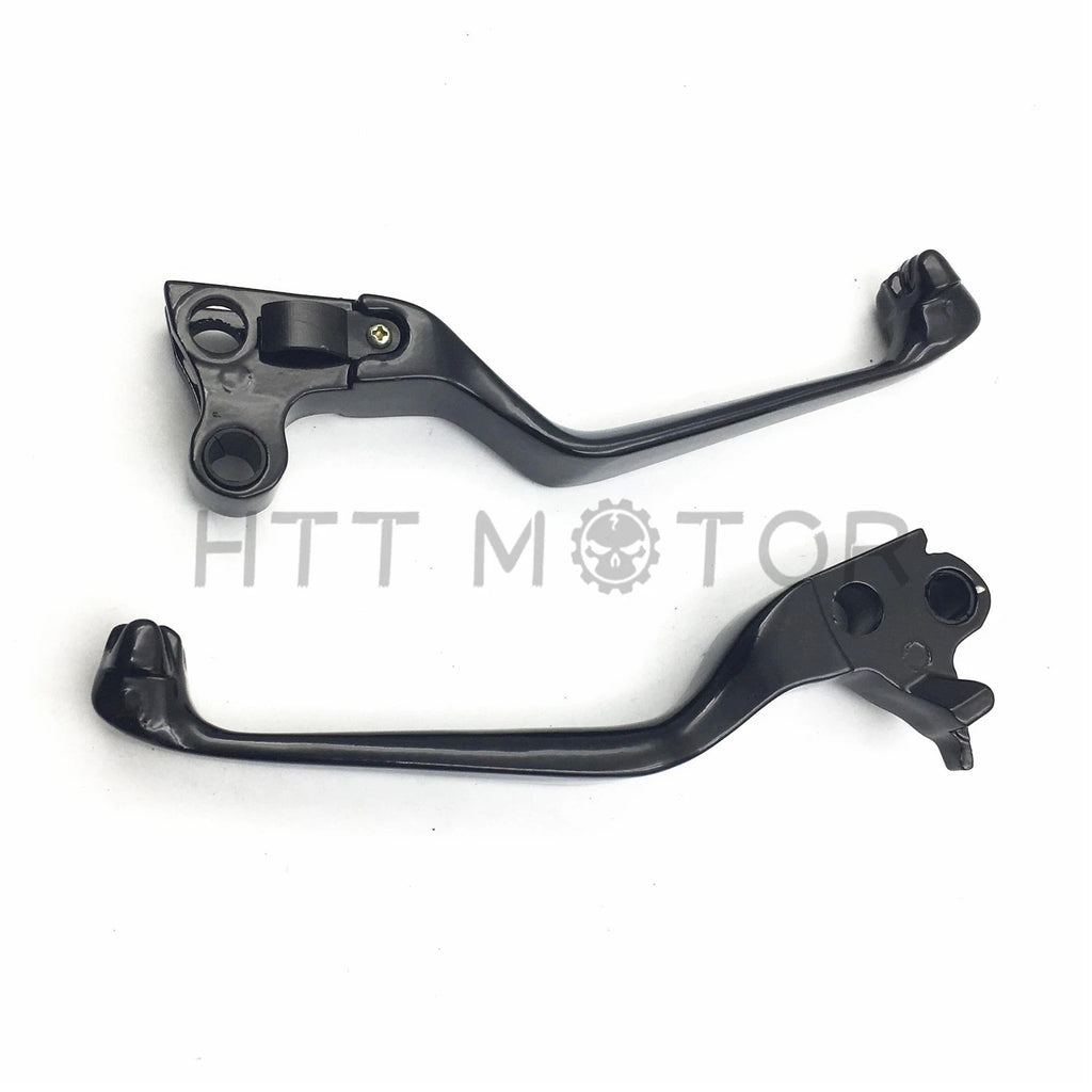 Black Skull Brake Clutch Levers for Harley Fat Boy Dyna Road King (1990–2023)