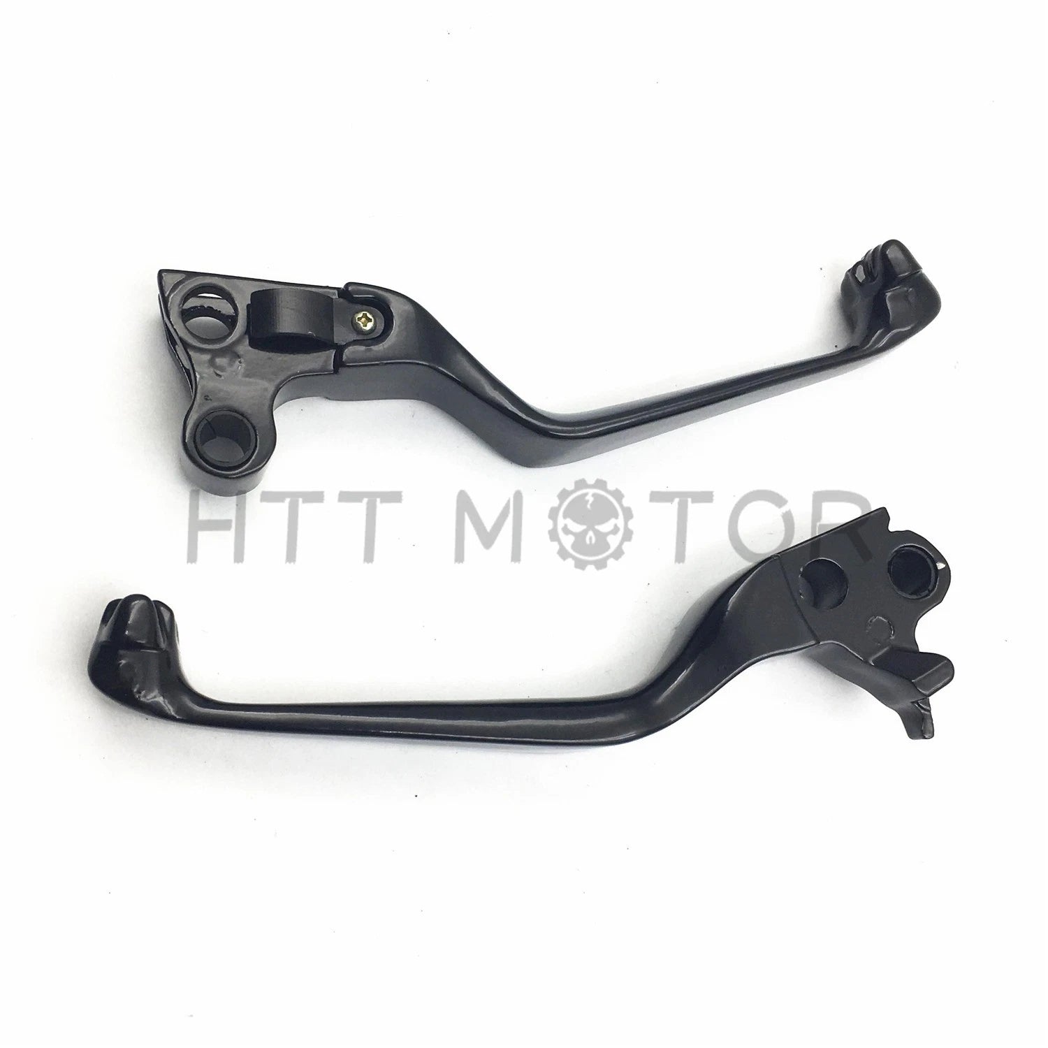 Black Skull Brake Clutch Levers for Harley Fat Boy Dyna Road King (1990–2023)