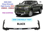 Set of 3 Front Upper Bumper Covers for Chevy Silverado 2500HD 3500HD (2020–2023)