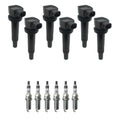 Set of 6 Ignition Coils & NGK Ruthenium Spark Plugs for Optima Santa Fe