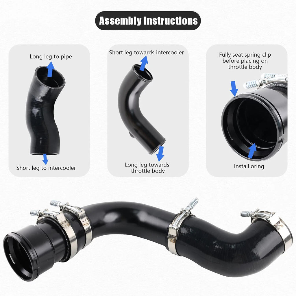 Black Cold Side Intercooler Pipe Upgrade for Ford 6.7L Powerstroke (2011–2016)