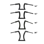 2X 14'' 16'' 18'' 20'' Rise 2'' Ape Hanger Handlebar for Harley Sportster