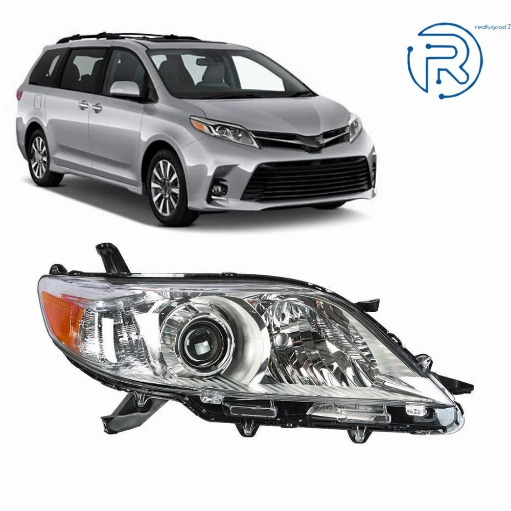 Right Side Headlight Assembly for Toyota Sienna (2011–2020) Halogen