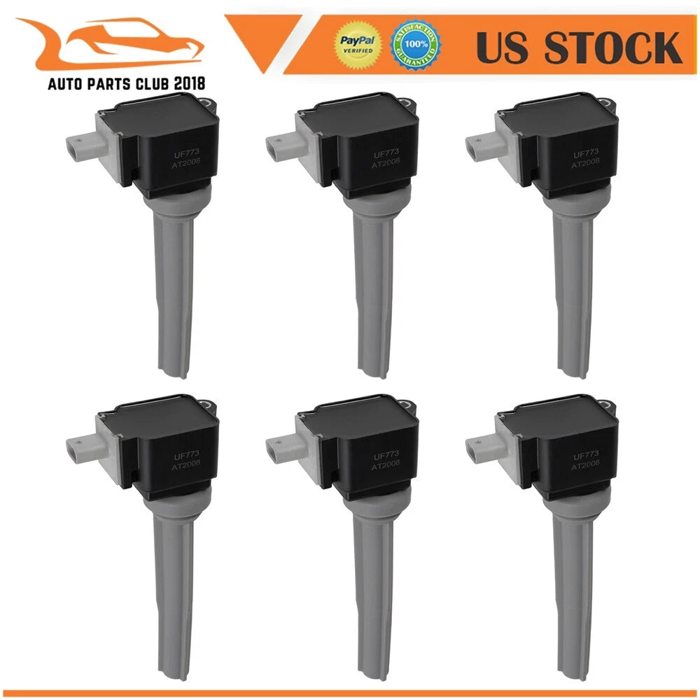 Set of 6 Ignition Coils for Ford F150 V6 2.7L (2015–2017) Fusion (2017–2019)