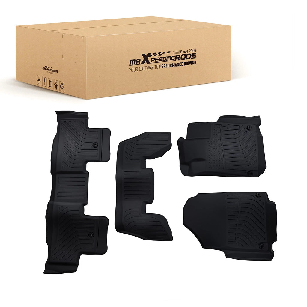Black Custom Floor Mats for Acura MDX (2022–2025) TPE Rubber Waterproof