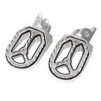 Silver Shark Teeth Racing Foot Pegs for Kawasaki KX250 KX450 (2008-2015)