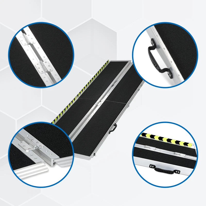 8 ft Non-Skid Aluminum Wheelchair Ramp for Step (2)