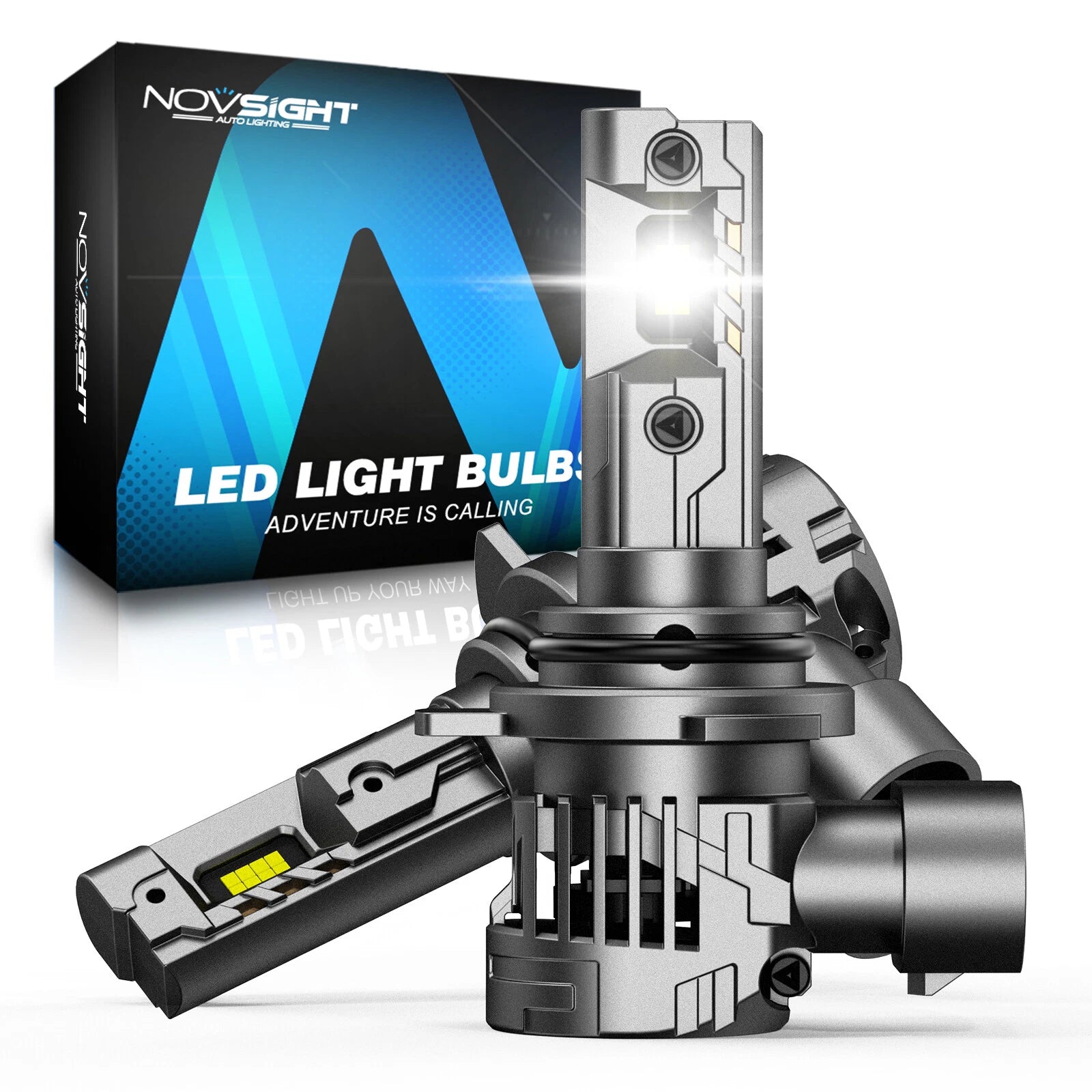 2X 9012 LED Headlight Bulbs for NOVSIGHT (High Low Beam, 6500K, 24000LM)