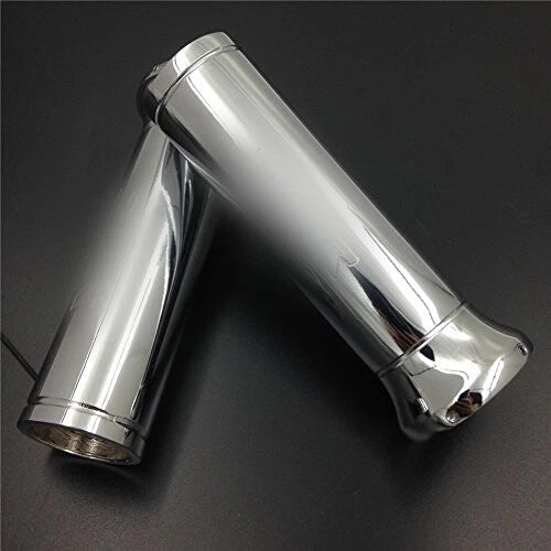 Chrome Hand Grips for Kawasaki EX ZR ZRX ZX ZXR ZZR Ninja (7/8" 22mm)