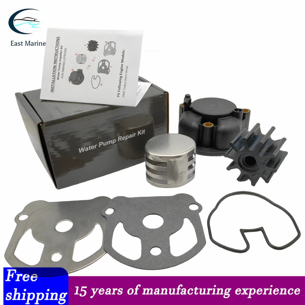 Water Pump Impeller Kit for OMC Cobra Sterndrive (1986–1992) 984461 777128 983895