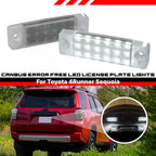 White LED License Plate Light Lamp for Toyota 4Runner (1996–2021) & Sequoia (2001–2021)