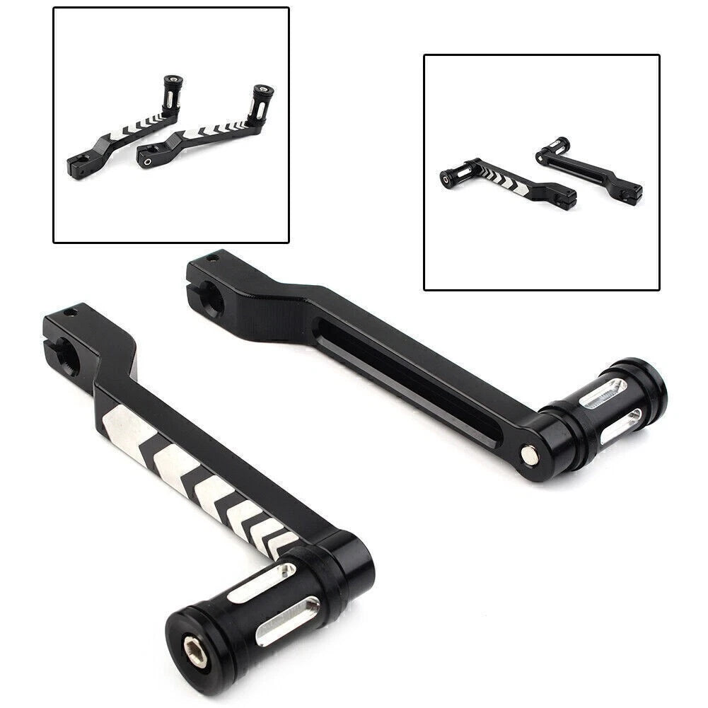 Black Heel & Toe Shift Lever + Shifter Pegs for Harley FLHT FLTR (2000–2023)