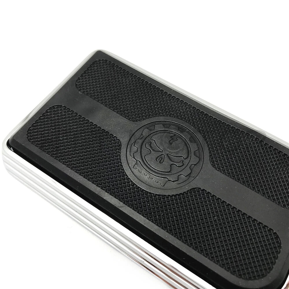 Chrome Gear Skull Brake Pedal Pad for Harley Street Glide FLHX (2014–2023)