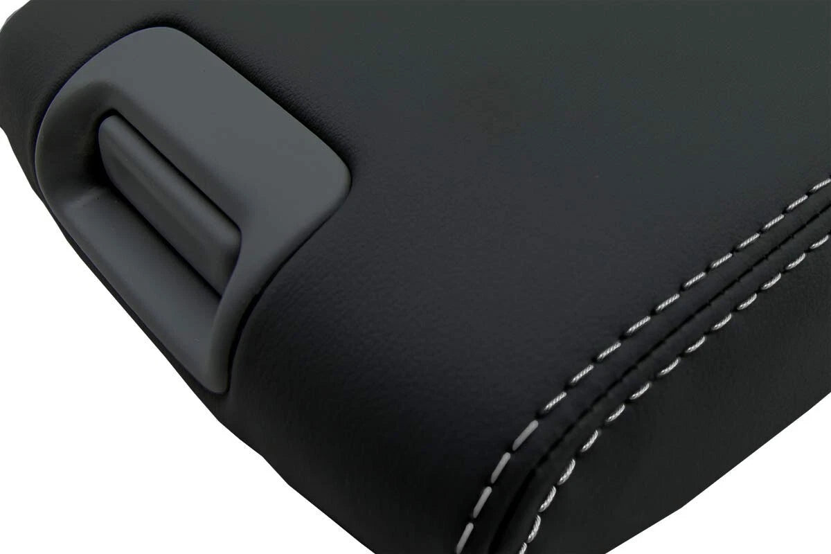 Leather Console Lid Armrest Cover for Acura RL (1996–2003) Gray Stitch