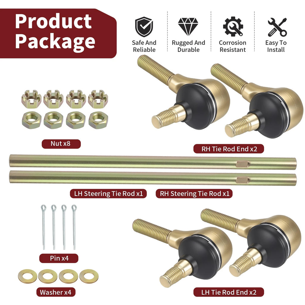 Steering Tie Rod End Kit for Polaris RZR 170 (2009–2021)