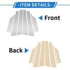 Set of 8 Door Pillar Window Trim for Hyundai Creta Ix25 (2014–2019) Silver Tone