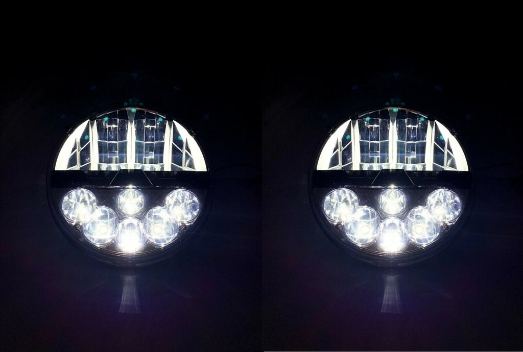 7 Inch LED Projector Headlights High Power for Pair (Low High)