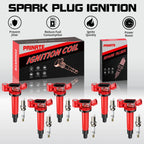 6X Ignition Coil + Iridium Spark Plug for Toyota Sienna (2004–2010) UF267