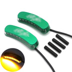 LED Green Mirror Block Off Base Plates for Kawasaki Ninja ZX-10R (2011–2015)