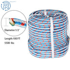 1/2" x 100' Braided Polyester Arborist Rope for Camping and Rigging