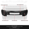 Front Bumper Face Bar for Silverado 2500 3500 HD (2015–2019) Black w/o Foglight Holes