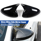 Gloss Black Horn Style Side Mirror Cap Cover for Buick Regal (2018–2020)