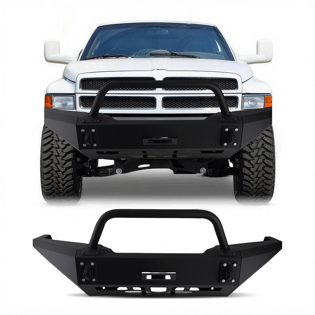 Front Bumper Assembly with Bull Bar for Dodge Ram 1500 (1994–2002)