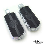 Chrome Skull Rubber Footpeg for Yamaha V-Star 1000 650 Royal Star V-Max Virago