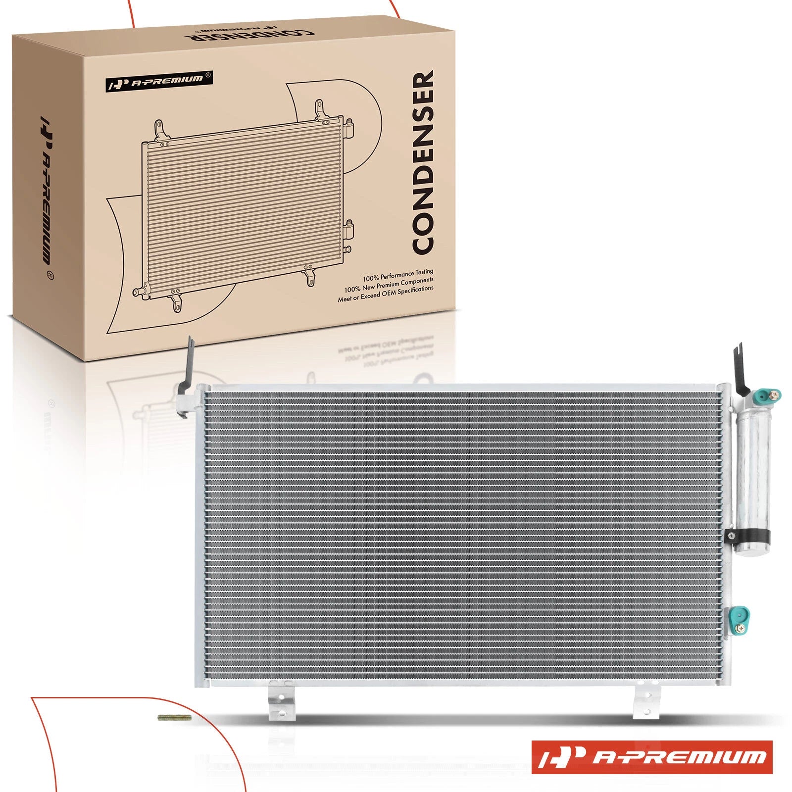 A/C Condenser with Receiver Drier & Bracket for Mitsubishi Endeavor (2004–2008)
