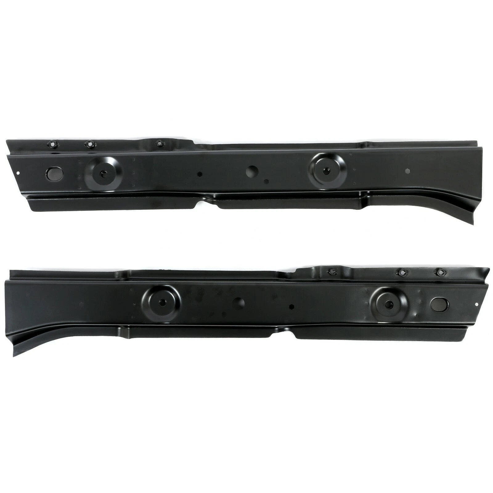 Pair of Black Steel Floor Pan Supports for Jeep Wrangler TJ (1997–2006)