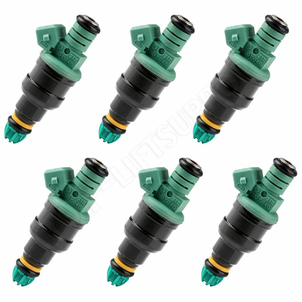 Set of 6 Fuel Injectors for BMW 325i 325is 525i 2.5L L6