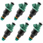 Set of 6 Fuel Injectors for BMW 325i 325is 525i 2.5L L6