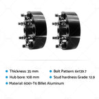 2X 35mm Wheel Spacers for Toyota Hilux Pajero Triton Ranger (6x139.7)