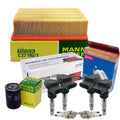 Set of 4 Iridium Long Life Spark Plugs & 4 Coil Packs for L4 (Hitachi, Denso)
