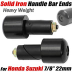 Set of 2 Heavy Weight Anti Vibration Grip Plug Caps for Motorcycle 7/8"