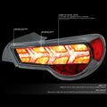 LED Sequential Arrow Tail Lights for Scion FRS (2013–2017) - Chrome, Amber