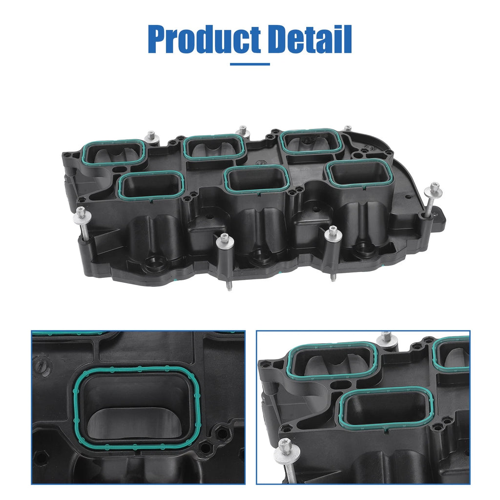 Set of 1 Lower Intake Manifold for Jeep Dodge RAM Chrysler (2011–2018) Black