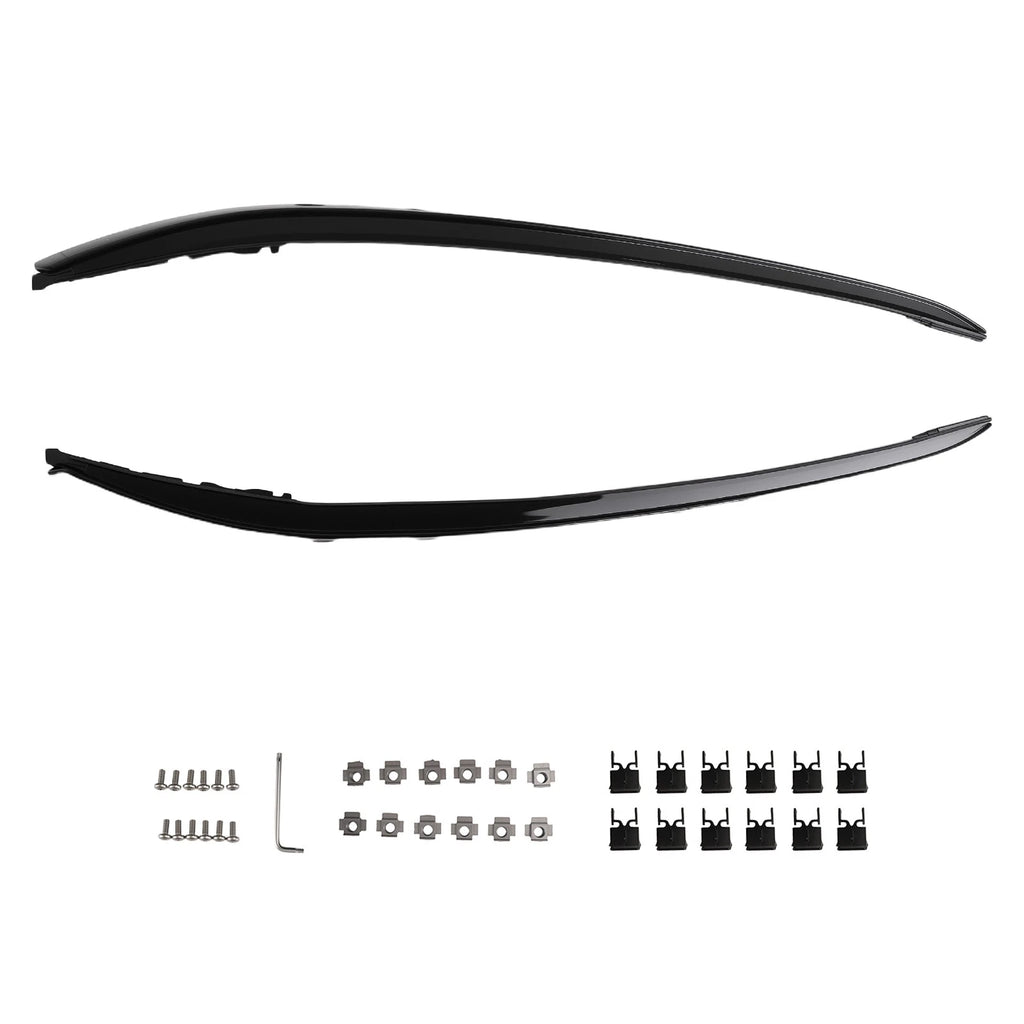 2Pcs Roof Rack Side Rails for Mazda CX-5 (2017–2024) Black Aluminum