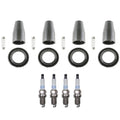 Set of 4 Denso Platinum TT Spark Plugs & Coil Boots for Chevrolet Cruze Sonic (2011–2019)