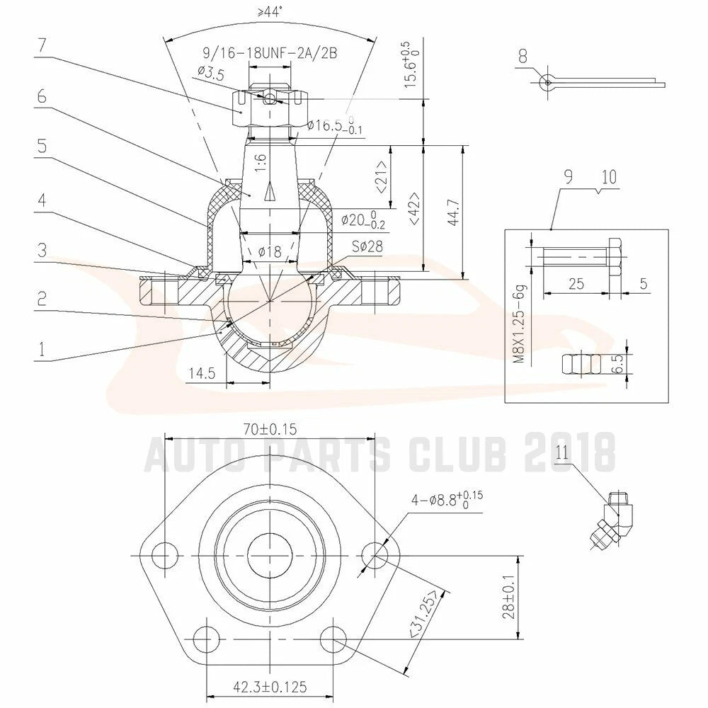 10 Piece Suspension Ball Joint Tie Rod Kit for Chevy GMC S-10 (1982–2004)