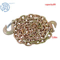 3/8in x 8FT Trailer & Truck Transport Chain for G70 (6600lbs, Steel, Gold)