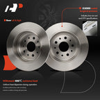 Rear Disc Brake Rotors & Ceramic Pads for Jeep Wrangler (2018–2020)