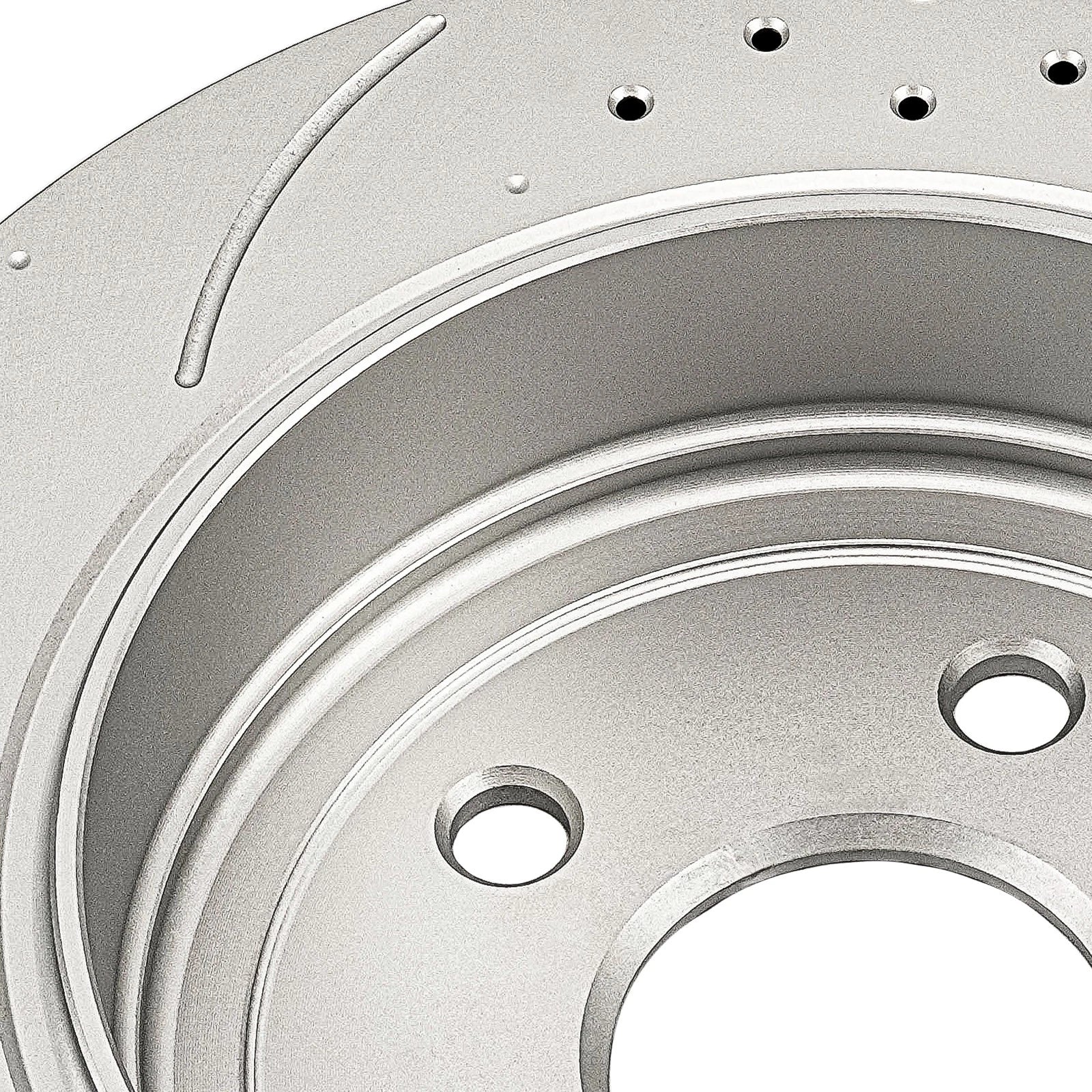 Rear Drilled Slotted Brake Rotors for Jeep Grand Cherokee and Dodge Durango (2011–2020)