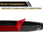 1 Pair Rear Bumper Spoiler for Mercedes-Benz C-Class W205 (2015–2021) Black ABS