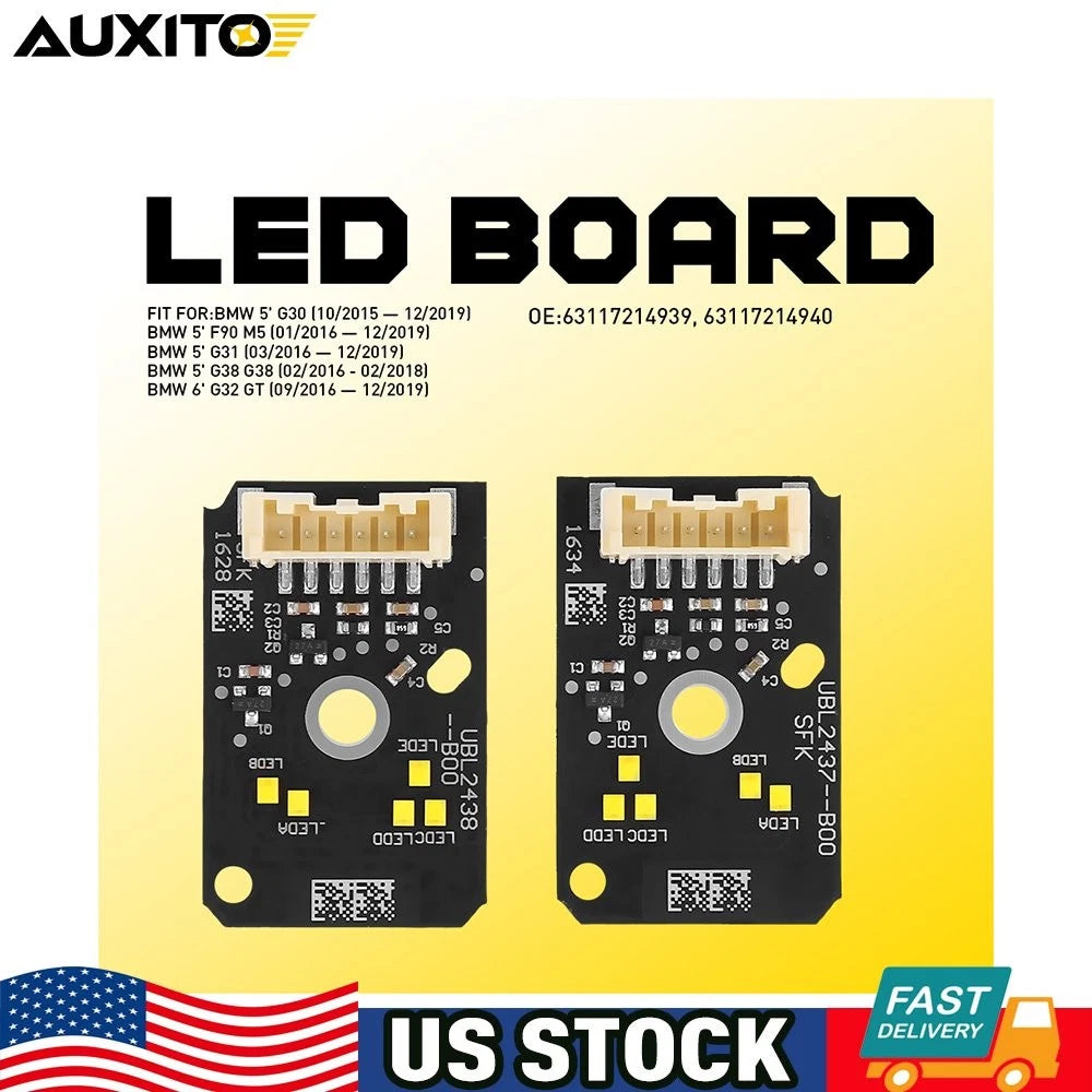 Yellow DRL LED Boards for BMW F90 M5 G30 530i 540i M550iX (2018–2023)
