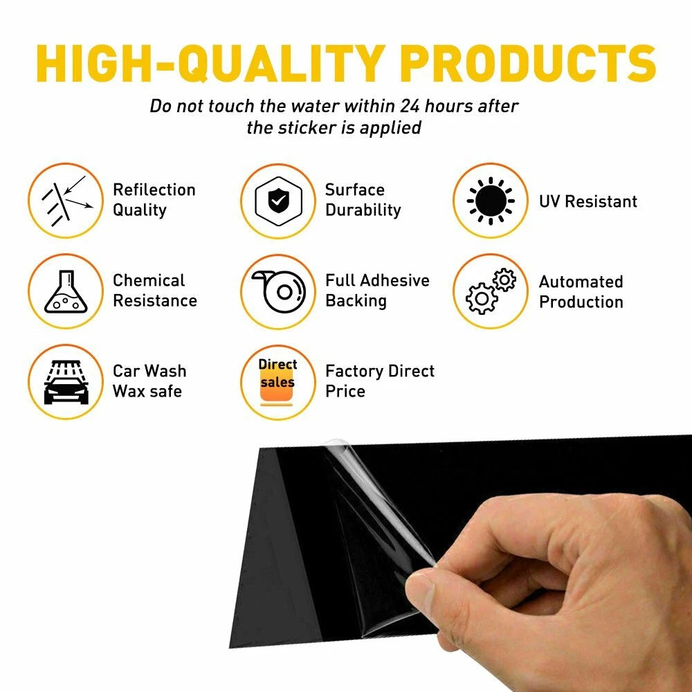 Set of 6 Black Pillar Posts for Toyota Corolla (2014–2018)