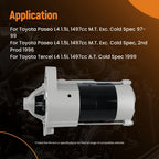 Starter Motor for Toyota Paseo 1996–1999