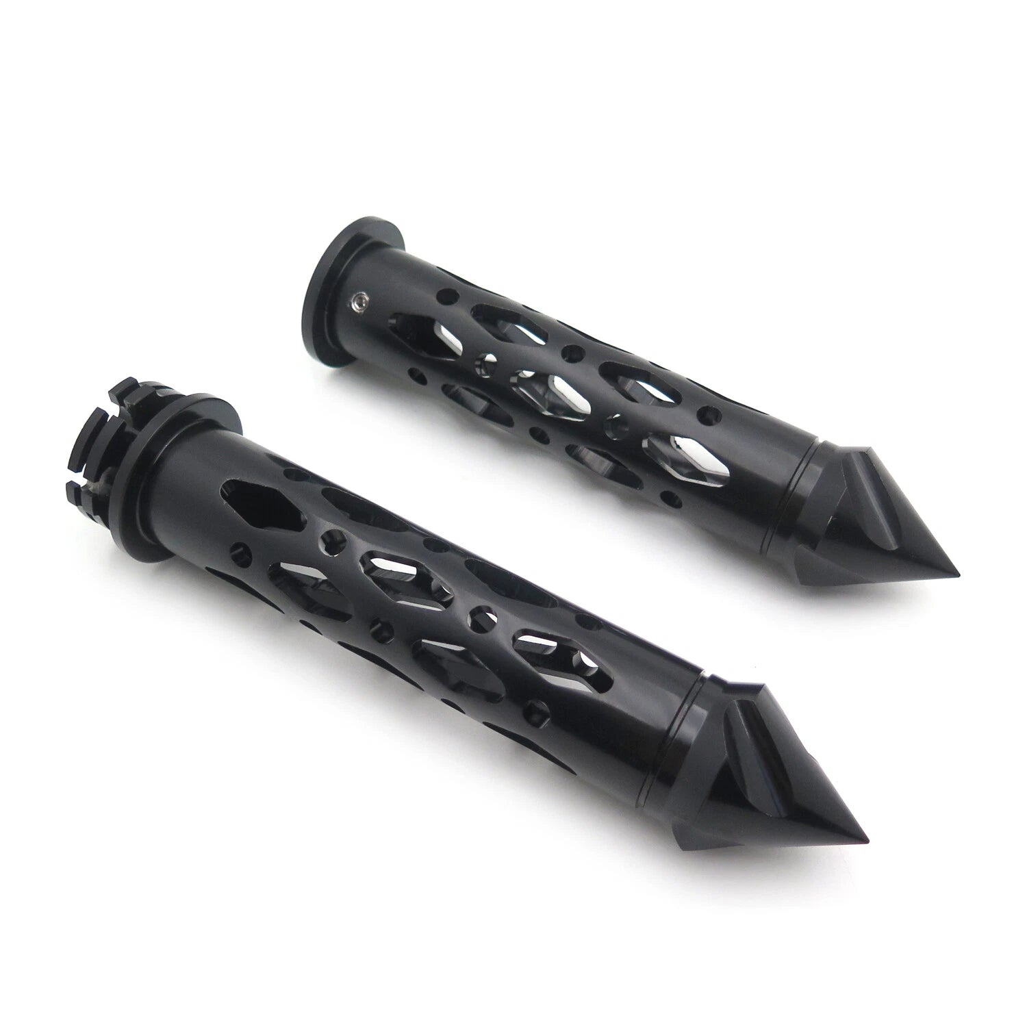 CNC 7/8" 22mm Spike Bar Ends Grips for Kawasaki Ninja ZX9 ZX10 ZX12 ZX14