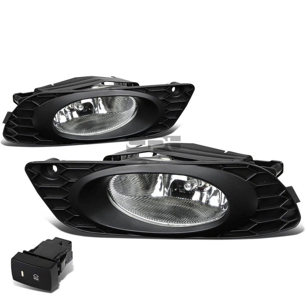 Pair Clear Lens Fog Lights for Honda Civic Sedan (2012) - Includes Switch & Wiring