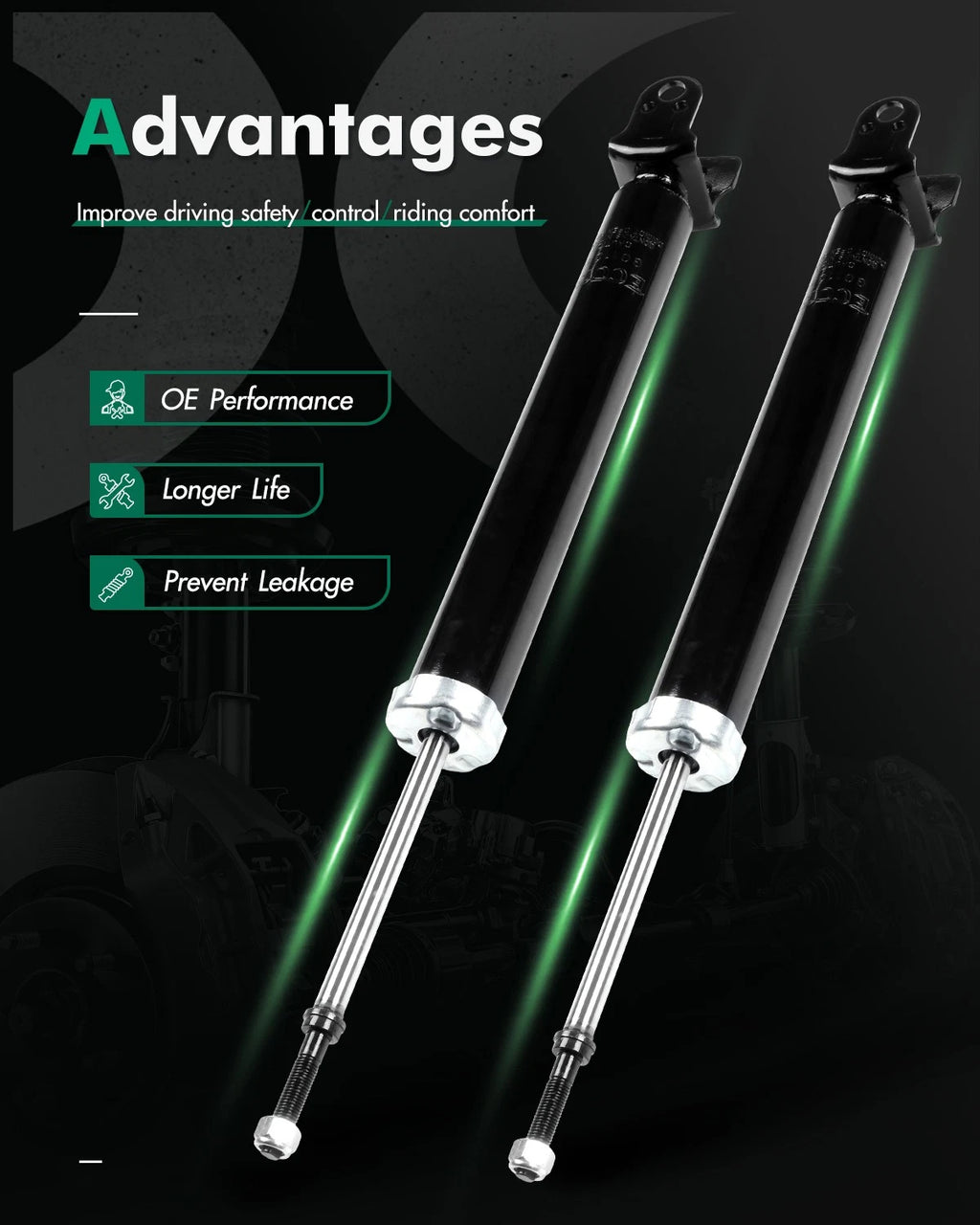 Rear Pair Shocks & Struts for Infiniti G37, G25, G35 (2007–2013)